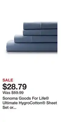 Kohl's Sonoma Goods For Life Ultimate HygroCotton Sheet Set or Pillowcase Set- Twin XL Set offer