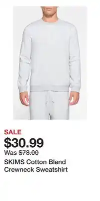 Nordstrom SKIMS Cotton Blend Crewneck Sweatshirt offer
