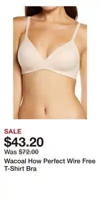 Nordstrom Wacoal How Perfect Wire Free T-Shirt Bra offer