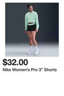 Dick's Sporting Goods Nike Women's Pro 3 Shorts offer