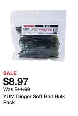 Dick's Sporting Goods YUM Dinger Soft Bait Bulk Pack offer
