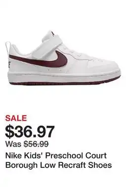 Dick's Sporting Goods Nike Kids' Preschool Court Borough Low Recraft Shoes offer