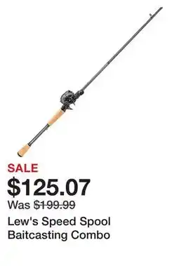 Dick's Sporting Goods Lew's Speed Spool Baitcasting Combo offer