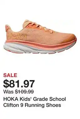 Dick's Sporting Goods HOKA Kids' Grade School Clifton 9 Running Shoes offer