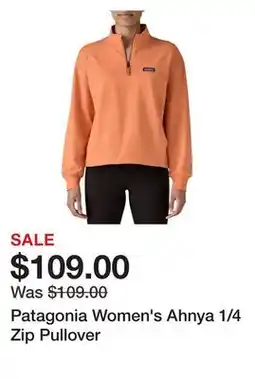 Dick's Sporting Goods Patagonia Women's Ahnya 1/4 Zip Pullover offer