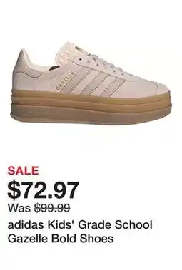 Dick's Sporting Goods adidas Kids' Grade School Gazelle Bold Shoes offer