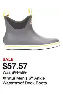 Dick's Sporting Goods Xtratuf Men's 6'' Ankle Waterproof Deck Boots offer