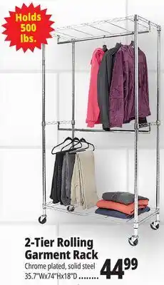 Ocean State Job Lot 2-Tier Rolling Garment Rack offer