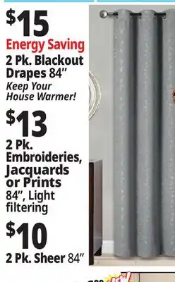 Ocean State Job Lot 2pk Drapes offer
