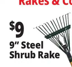 Ocean State Job Lot 9 Steel Tine Shrub Rake offer