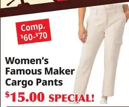 Ocean State Job Lot Women's Famous Maker Cargo Pants offer