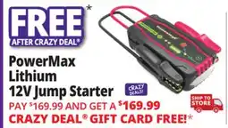 Ocean State Job Lot PowerMax Lithium 12V Jump Starter offer
