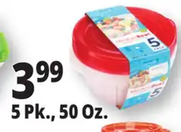 Ocean State Job Lot Mr.Fresh Medium Reusable Food Containers 5 Count offer