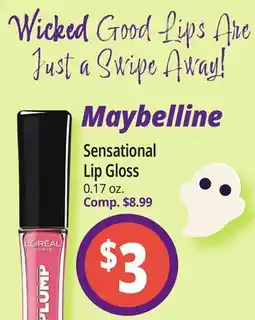 Ocean State Job Lot Maybelline Sensational Lip Gloss offer