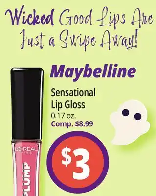 Ocean State Job Lot Maybelline Sensational Lip Gloss offer