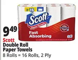 Ocean State Job Lot Scott Double Roll Paper Towels offer