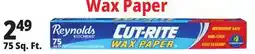 Ocean State Job Lot Reynolds Kitchens Cut-Rite Wax Paper 75 sq ft offer