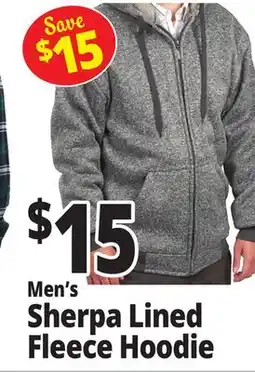 Ocean State Job Lot Men's Sherpa Lined Fleece Hoodie offer