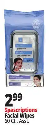Ocean State Job Lot SpaScriptions Collagen Makeup Cleansing Wipes 60 Count offer