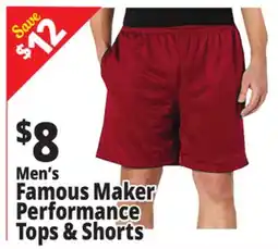 Ocean State Job Lot Men's Famous Maker Performance Tops & Shorts offer
