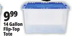 Ocean State Job Lot Gracious Living Clear Tote with Flip Top Lid 14 Gal offer