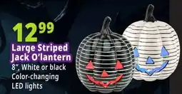 Ocean State Job Lot Large Striped Jack O'lantern offer