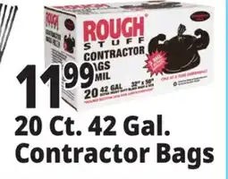Ocean State Job Lot Rough Stuff 42 Gal Contractor Trash Bags 20 Count offer