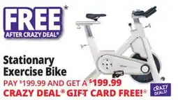 Ocean State Job Lot Stationary Fitness Bike White offer