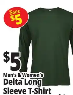 Ocean State Job Lot Men's Women's Delta Long Sleeve T-Shirt offer