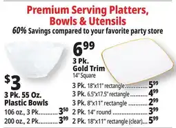 Ocean State Job Lot Premium Serving Platters Bowls & Utensils offer