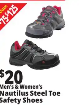 Ocean State Job Lot Men's & Women's Nautilus Steel Toe Safety Shoes offer
