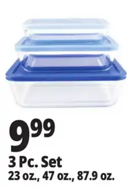 Ocean State Job Lot 3 Pc. Set Glass Food Storage offer