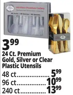 Ocean State Job Lot Smith & Callahan Elegant Gold Premium Plastic Cutlery Set 24 Piece offer
