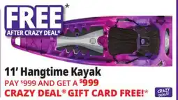 Ocean State Job Lot Perception Hangtime 11.0 Recreational Kayak Dapper offer