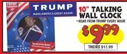 Ollie's 10 TALKING WALL CLOCK offer