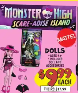 Ollie's MATTEL DOLLS offer