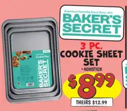 Ollie's BAKERS SECRET 3 PC. COOKIE SHEET SET offer