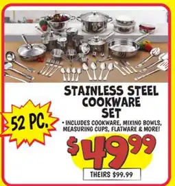 Ollie's STAINLESS STEEL COOKWARE SET offer