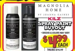 Ollie's KILZ SPRAY PAINT BUYOUT offer