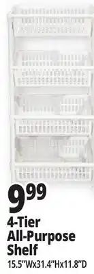Ocean State Job Lot 4-Tier All-Purpose Shelf offer