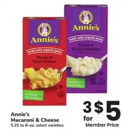 Albertsons Annie's Macaroni & Cheese offer