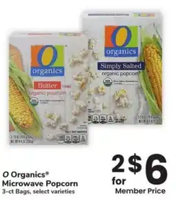 Albertsons O Organics Microwave Popcorn offer