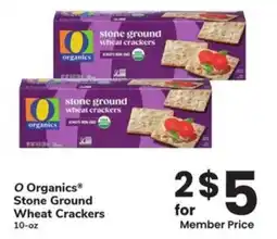 Albertsons O Organics Stone Ground Wheat Crackers offer