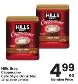 Albertsons Hills Bros. Cappuccino Café Style Drink Mix offer