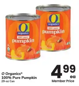 Albertsons O Organics 100% Pure Pumpkin offer