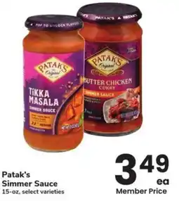 Albertsons Patak's Simmer Sauce offer
