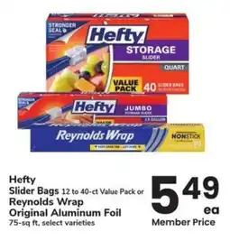 Albertsons Hefty Slider Bags offer