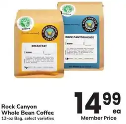 Albertsons Rock Canyon Whole Bean Coffee offer