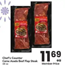 Albertsons Chef's Counter Carne Asada Beef Flap Steak offer