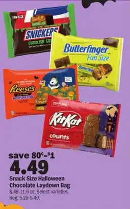 Meijer Snack Size Halloween Chocolate Laydown Bag offer